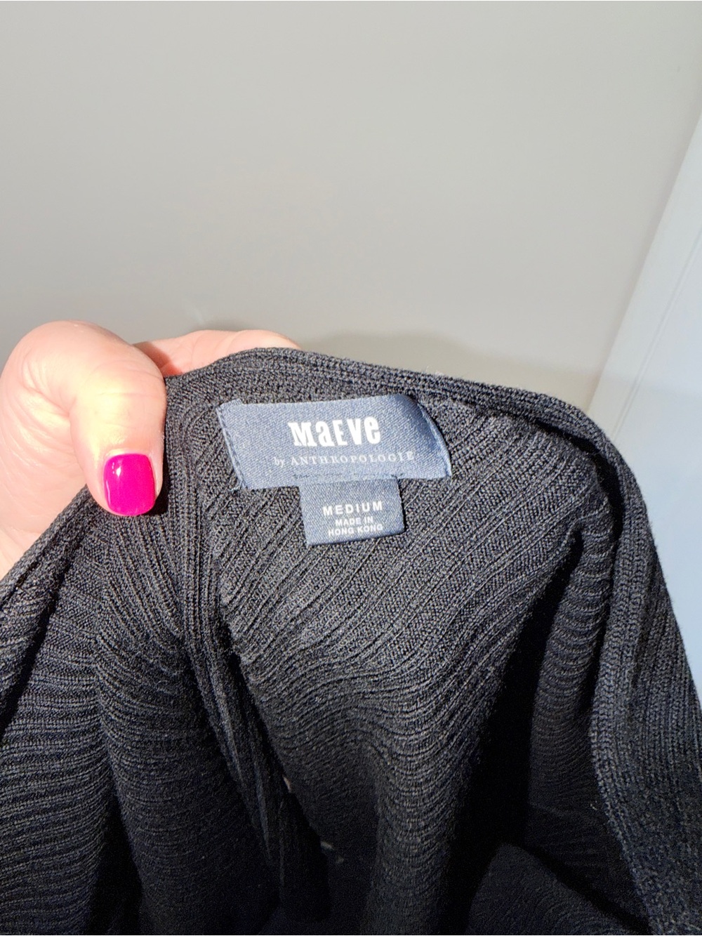 Anthropologie Maeve Black Ribbed Cowl-Neck Open Back Sweater - Picture 8 of 8